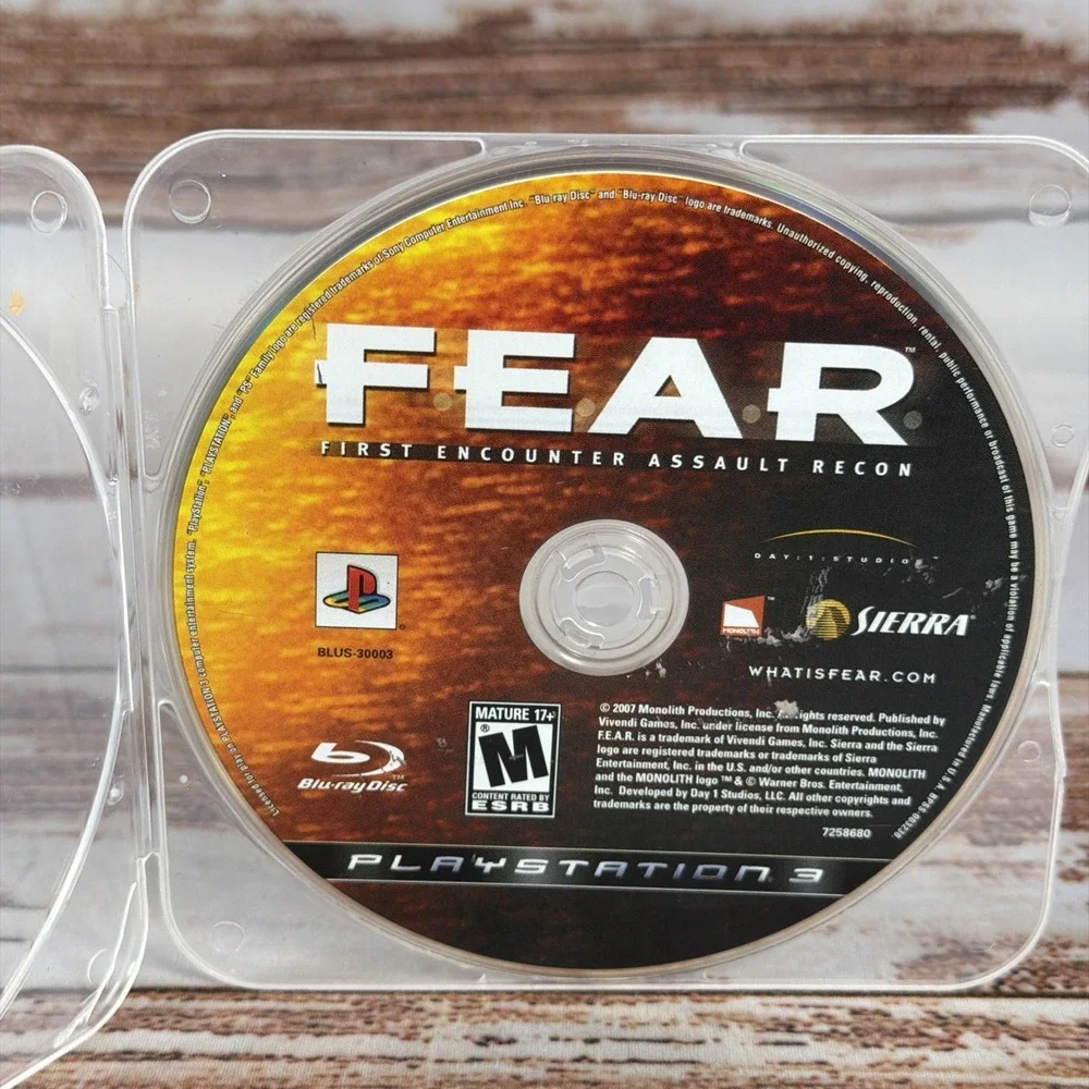 FEAR - PlayStation 3 Disc Only used